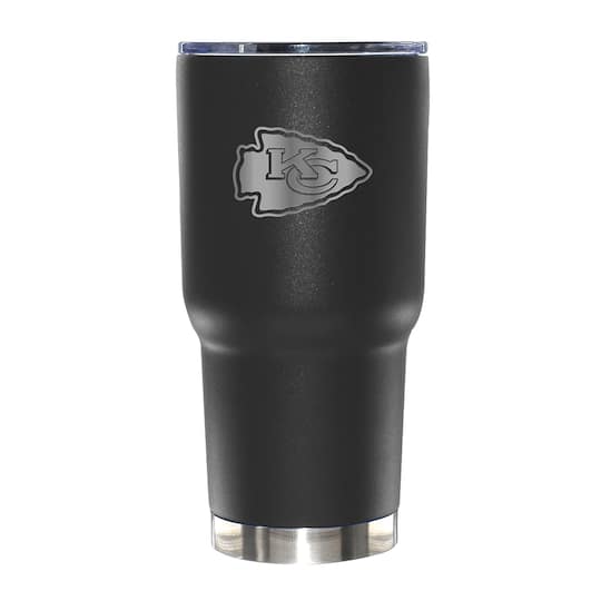 The Memory Company NFL 30oz. Black Tumbler with Etched Logo